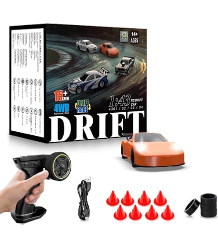 CALLPHA Turbo Racing 1:76 Scale Drift RC Car with Gyro Mini Full
